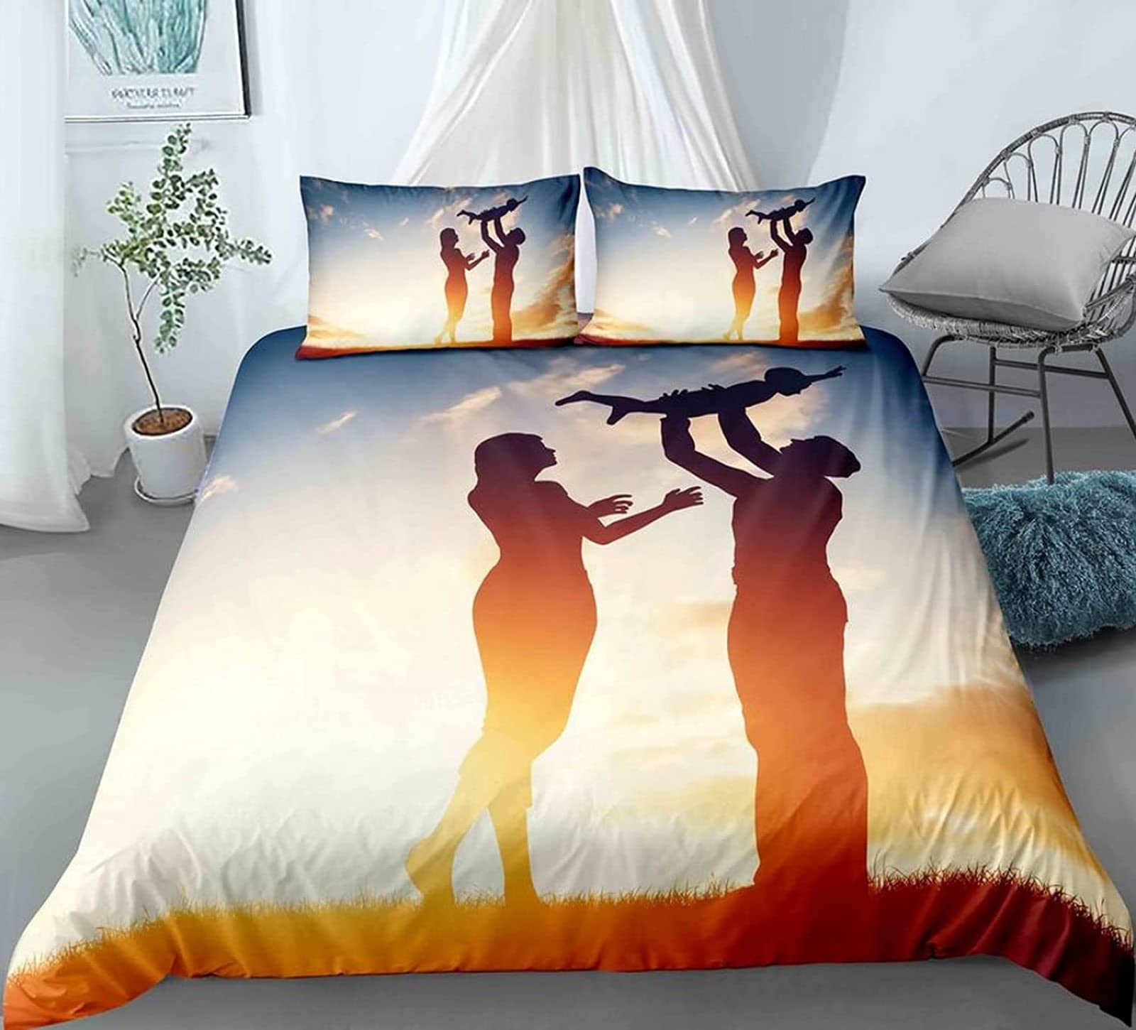 Parure de lit 2 personnes coucher de soleil pour des instants de complicité en couple