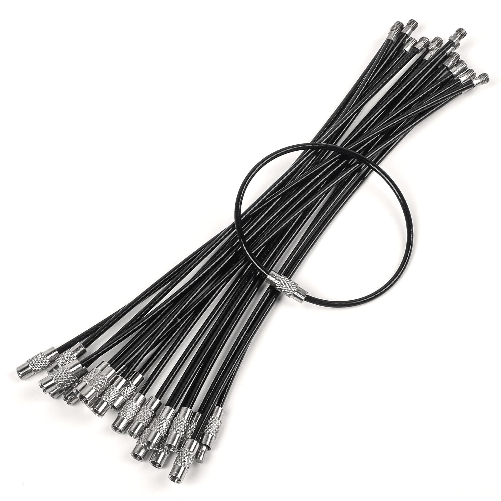 Uniclife 4 Inch Wire Keychain Cable Heavy Duty Stainless Steel Key Ring