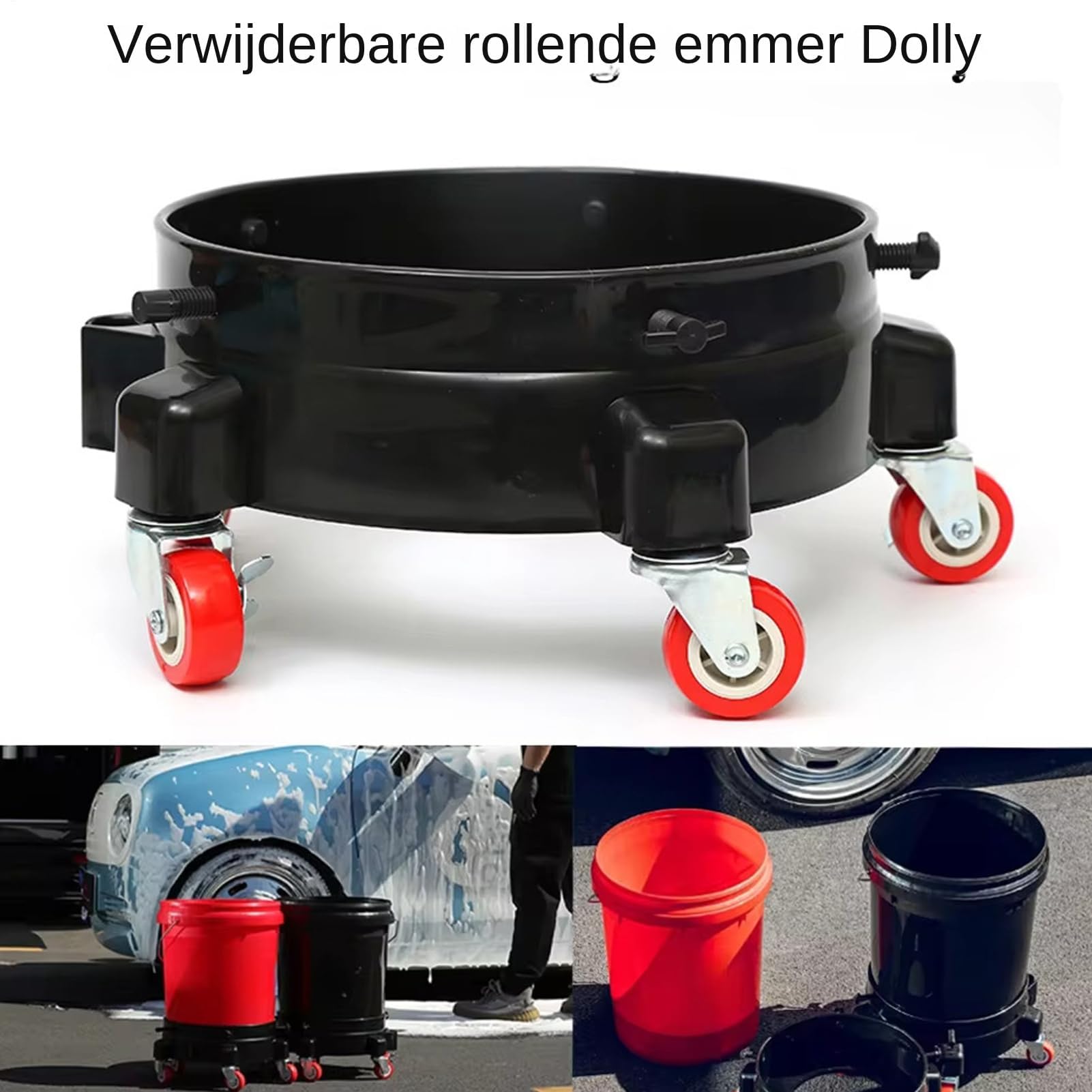 Soporte multifunción, plataforma de cubo estable y accesorio de contenedor, herramienta fácil de li para suministros de lavado automático y uso en patio