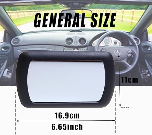 Miniatura 5 de ZYNQACC - Espejo para visera de automóvil, paquete de 2 unidades, espejo de tocador de maquillaje para automóvil, con clip, retrovisor, sombreado