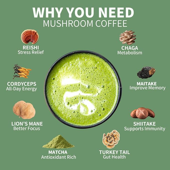 Infusión de setas y matcha 8 oz miniatura 3