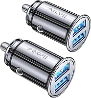 Vista 1 de AINOPE Paquete de 2 cargadores rápidos para automóvil, adaptador de cargador de coche de metal de 4.8 A, ajuste empotrado, cargador USB de doble