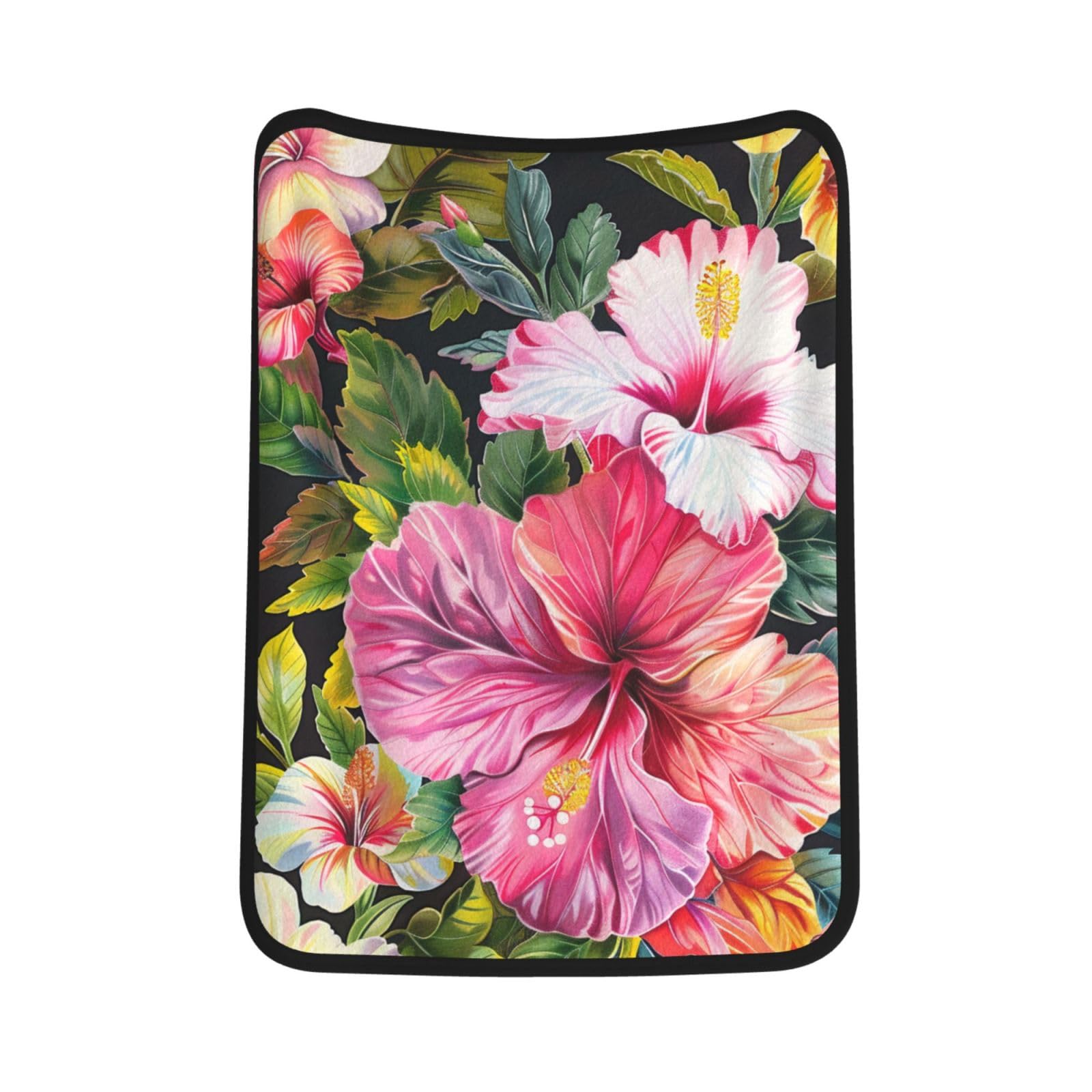 Couverture en flanelle imprimée fleurs d'hibiscus plaid chaud