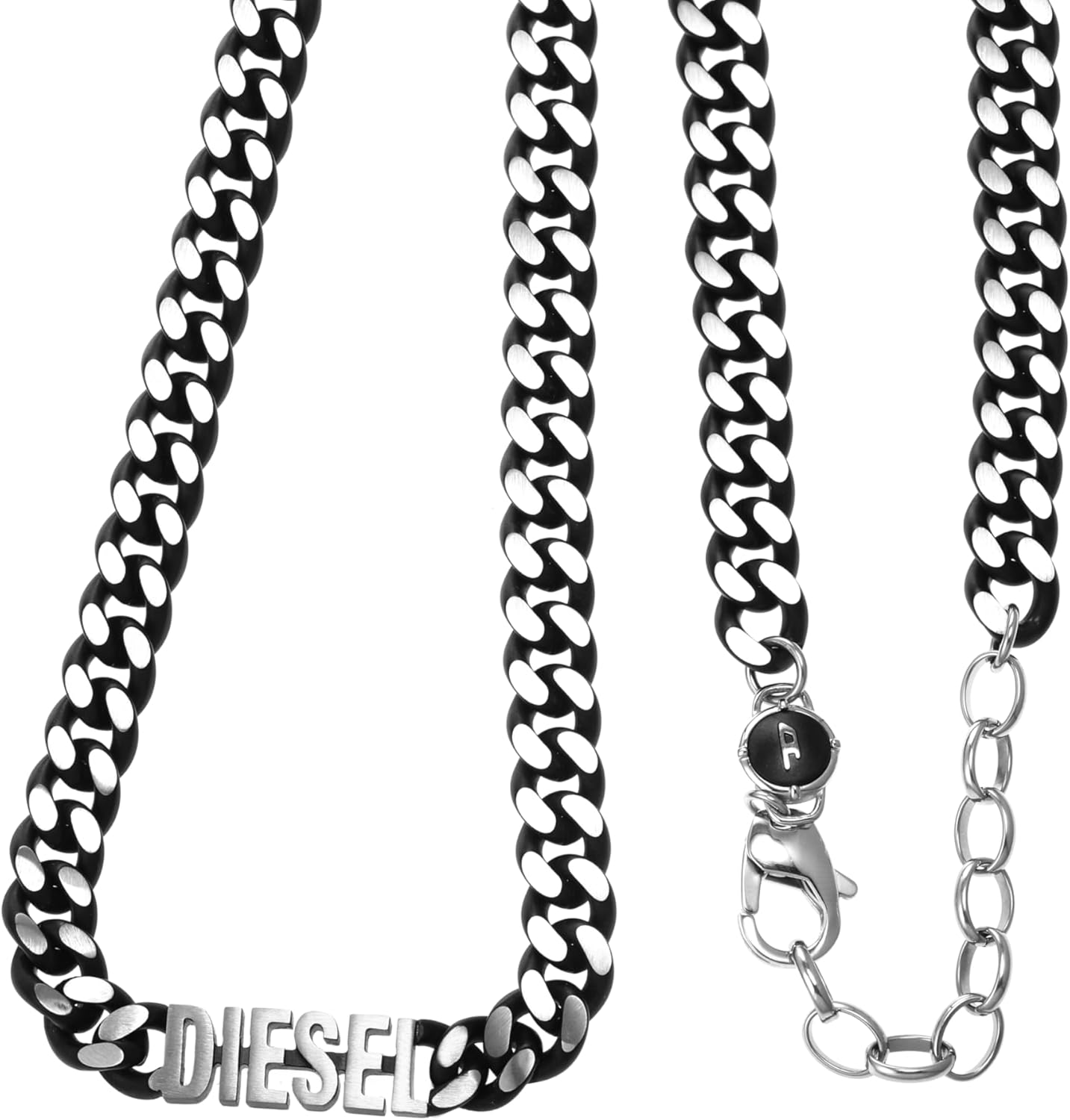 Diesel Necklace for Men Steel, Length: 450MM+50MM, Width: 7.8MM