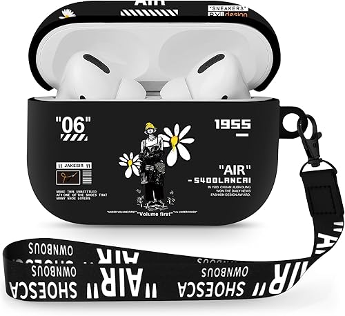 Vista 51 de Funda para Airpods Pro Air Sports Shoes, funda protectora de TPU suave resistente para Apple Airpod Pro con llavero para mujeres y hombres, azul