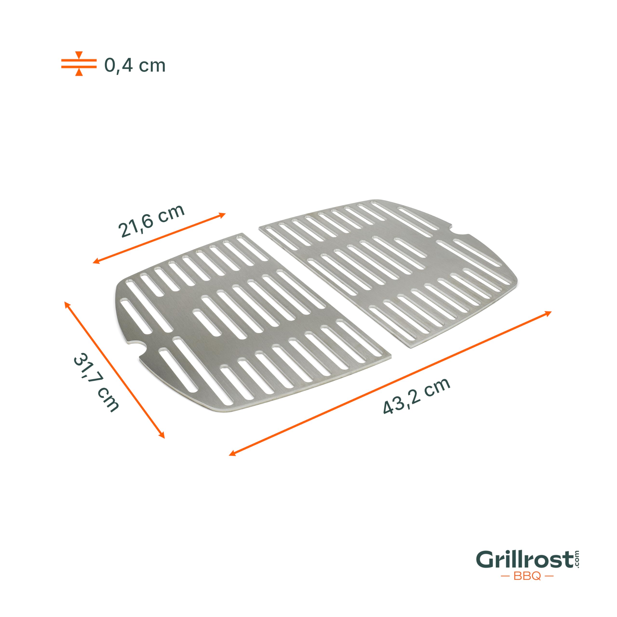 Ruszt INOX ze stali nierdzewnej do grilli Weber Q1000 | mo¿na myæ w zmywarce - DWUczê¶ciowy