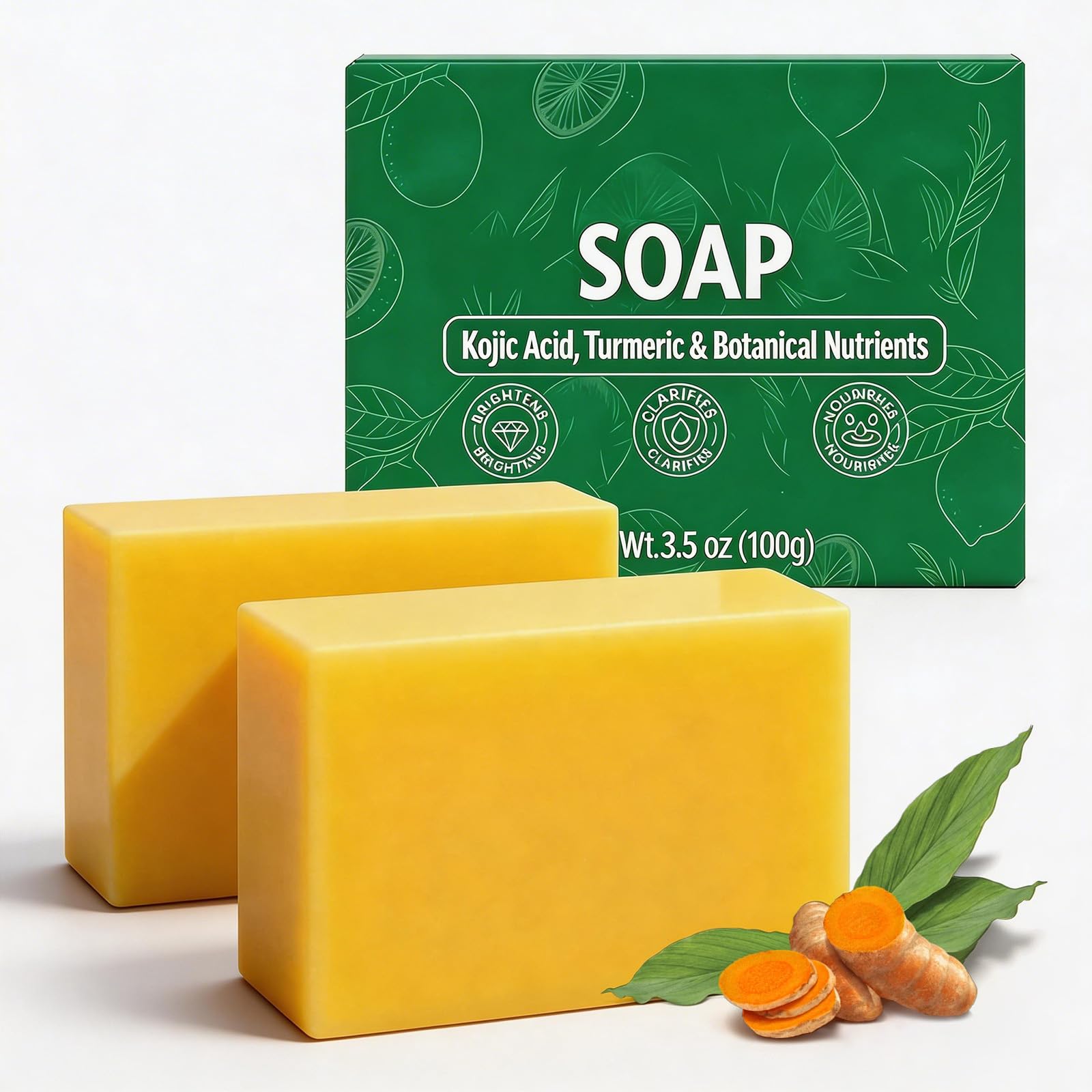 Turmeric Lemon Soap Bar Turmeric Lemon Cleansing Soap for Dark Spots Support Nourishes and Clarifies Facial Body Skin