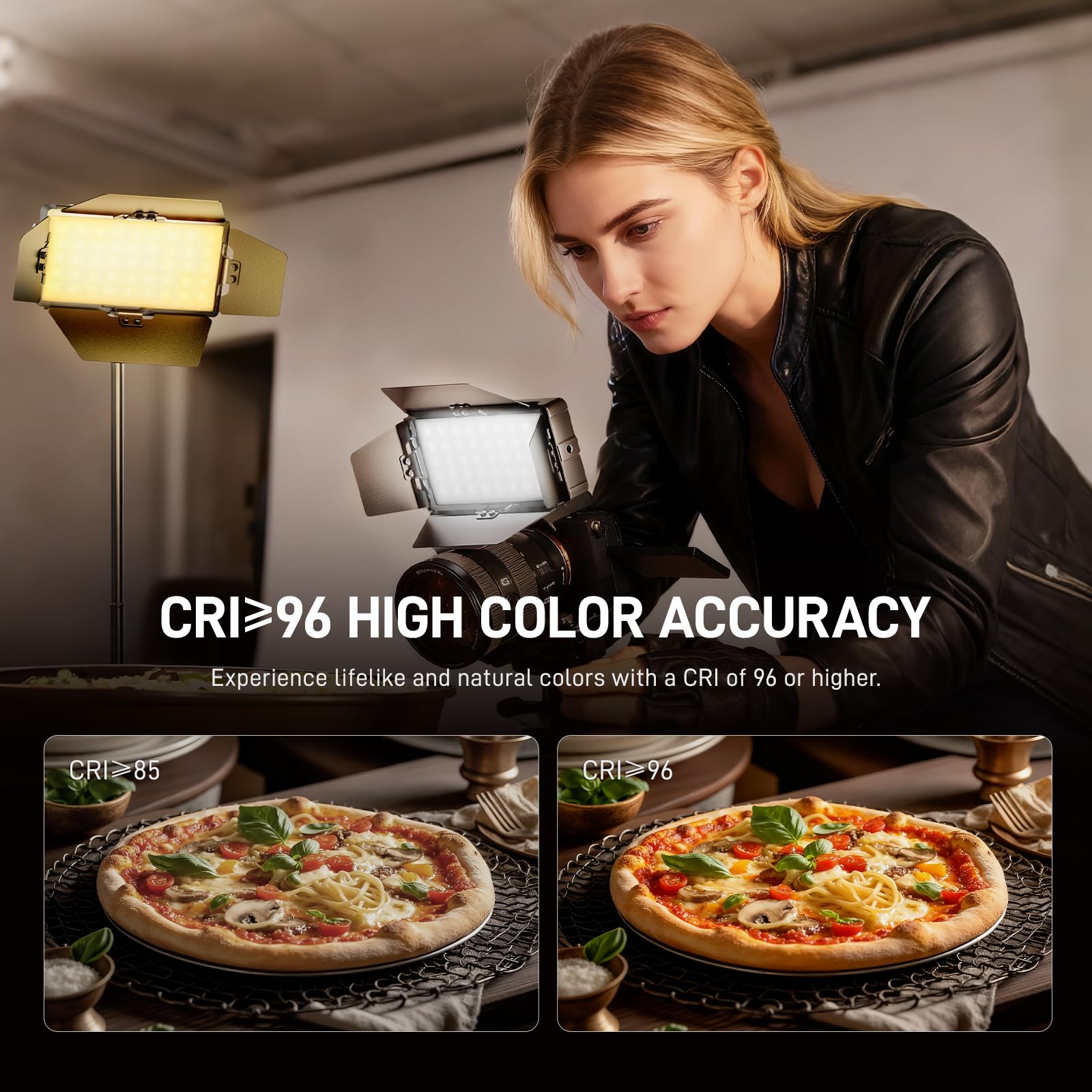 PHOTOOLEX X2077 RGB Lumière Vidéo, Panneau Lumineux LED Portable, 10000 mAh