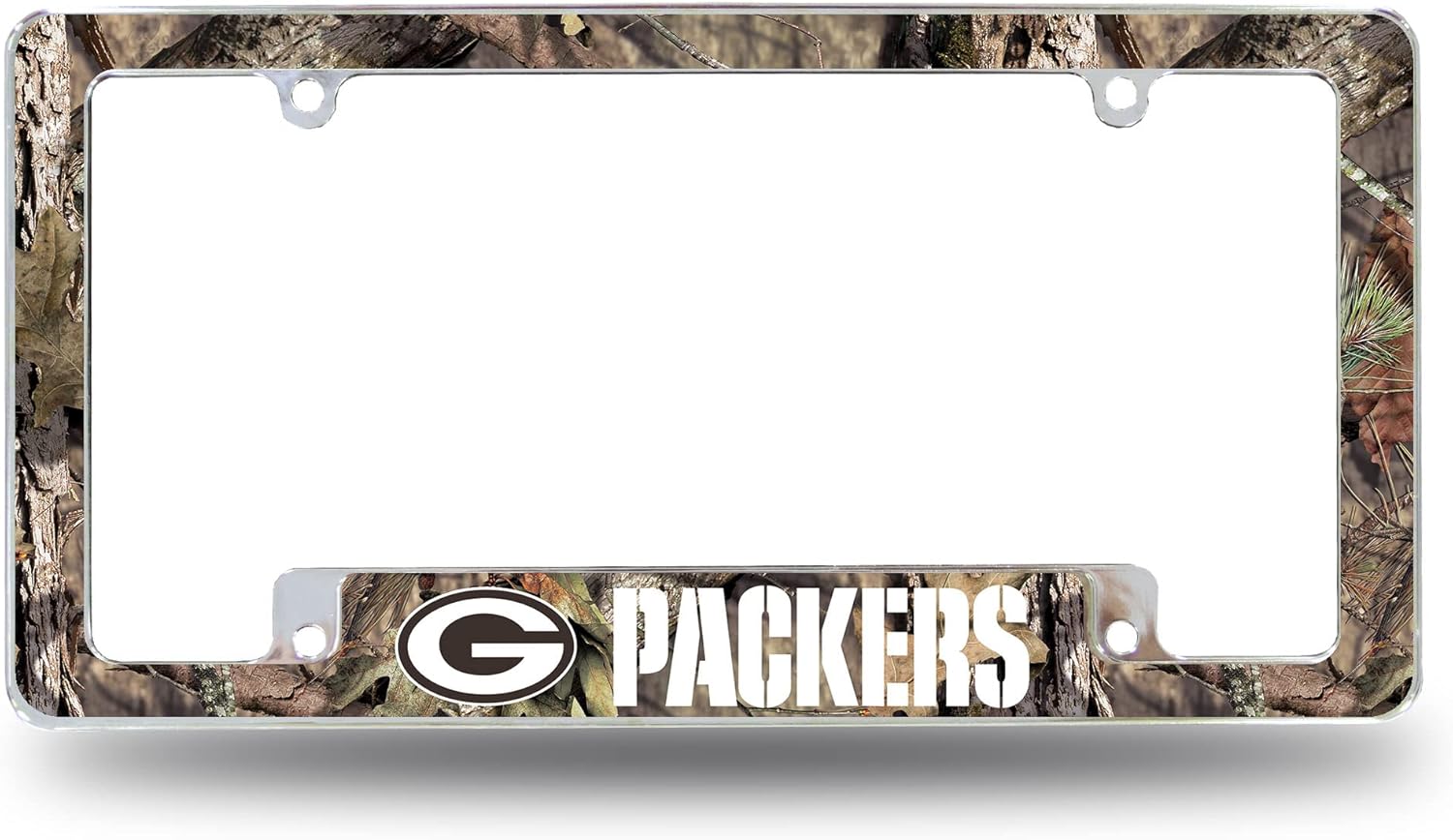 NFL Rico Industries All Over Chrome Frame 12" x 6" Chrome All Over Automotive License Plate Frame for Car/Truck/SUV