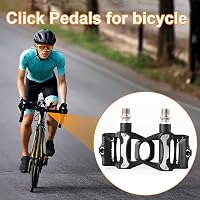 Kocusu SPD-SL Kompatibilis Országúti Kerékpár Klipszes Pedál Szett Stoplival - 9x10 cm Nylon Pedálok Shimano Rendszerhez, Hosszútávú Tekerés 6