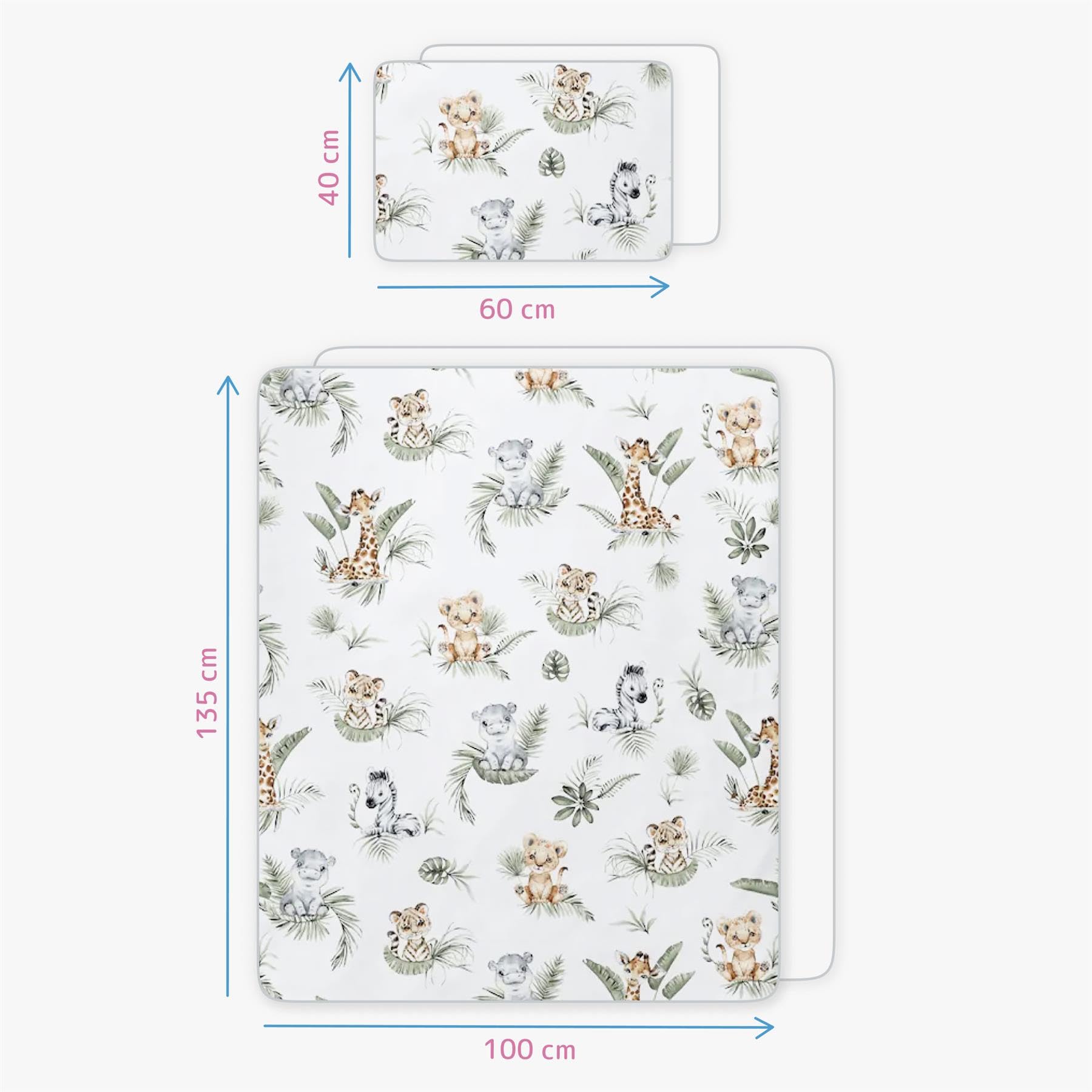 Baby Comfort 4 Piece Toddler Kids Cot Bed Set 120x90 cm Duvet Pillow Duvet Cover Pillowcase 12M+ (It's a Boy) — view 44