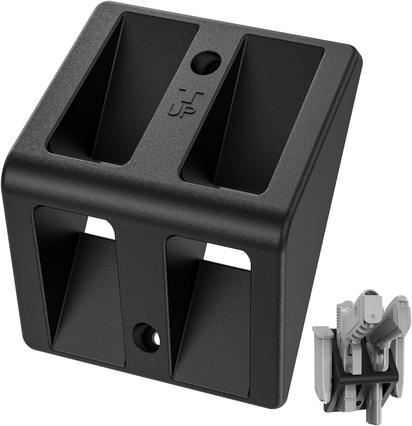 Witto Pistol Wall Mount Rack Holder with N52 Strong Magnetic Adsorption Magazines, Heavy Duty PA Material By Injection Molding Scratch-Resistant,Vertical Mounting for Wall, Shelf, Dual Pistol Capacity