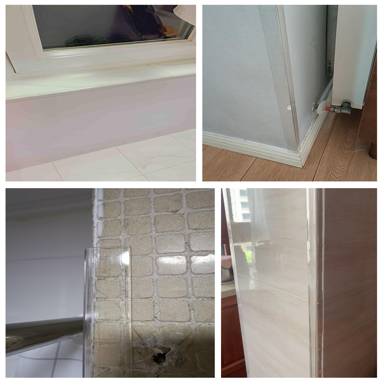 Protection Coin Protège-coins muraux transparents en plastique, Protecteur de coin autocollant pour bébé et enfant pour le salon et le balcon, Bande protectrice transparente pour meubles en forme de L