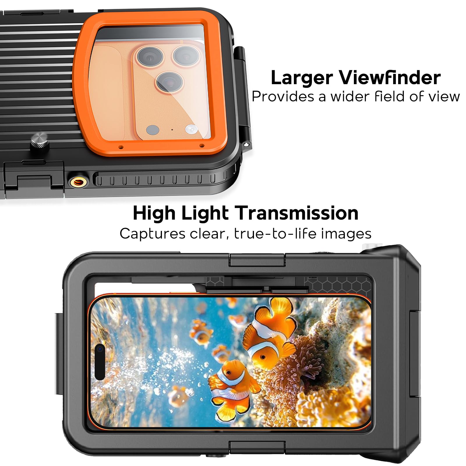 BDIG Custodia subacquea Compatibile con iPhone 17/17 Air/17 Pro/17 Pro Max/16/16 Plus/16 Pro/16 Pro Max/15/14, IP68, custodia impermeabile per Immersioni snorkeling, surf, foto e video [15m/50ft]