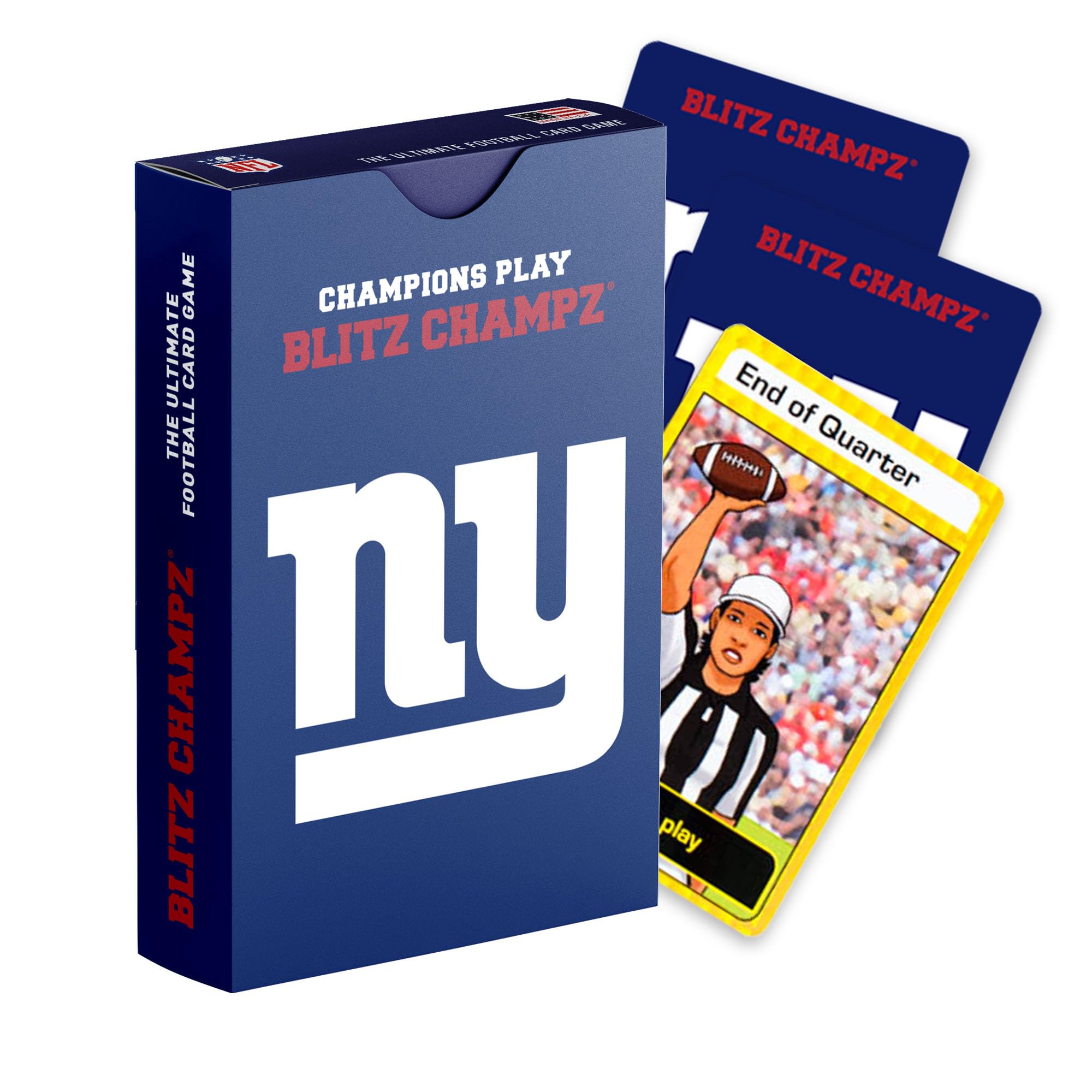 Blitz Champz New York Giants – Official NFL Playing Cards & New York Giants Gifts for Men & Women, Fun Travel Card Games for Adults & Kids Ages 7+, Ideal Camping Games for Friends & Family Game Night