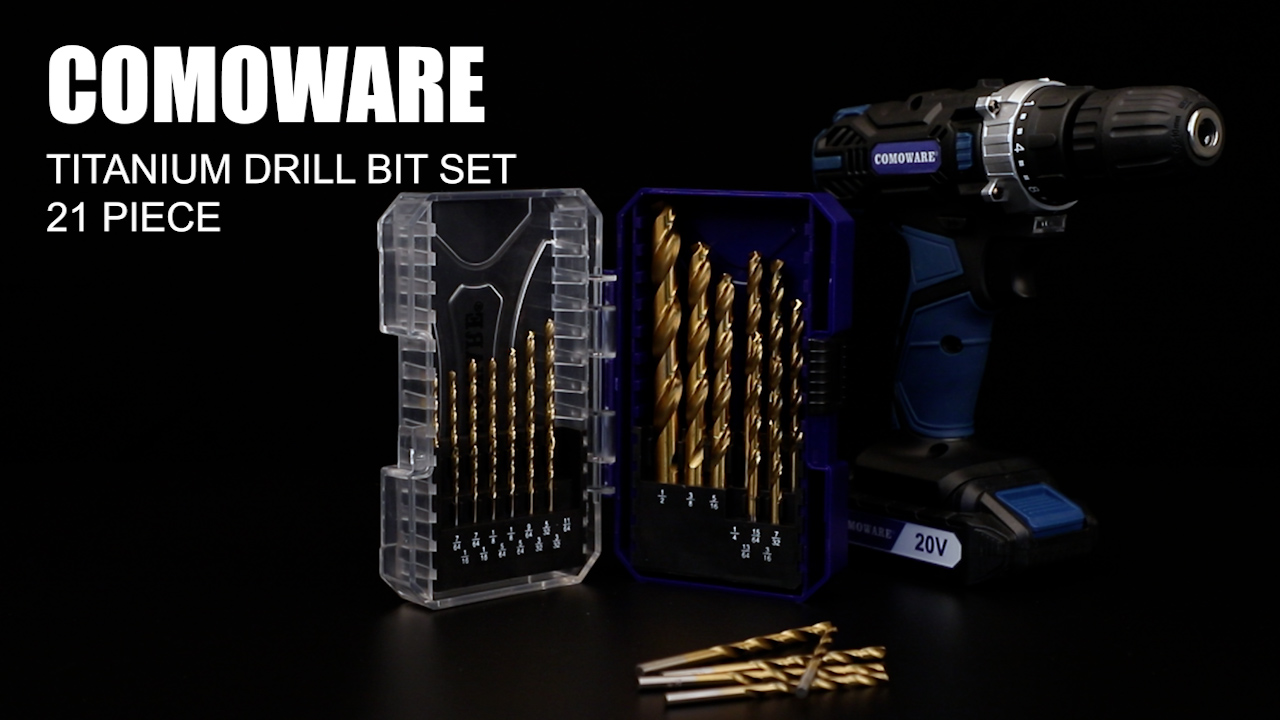 Vrsgs Drill Bits 21-Piece Cobalt Drill Bit Set Triangle Shank