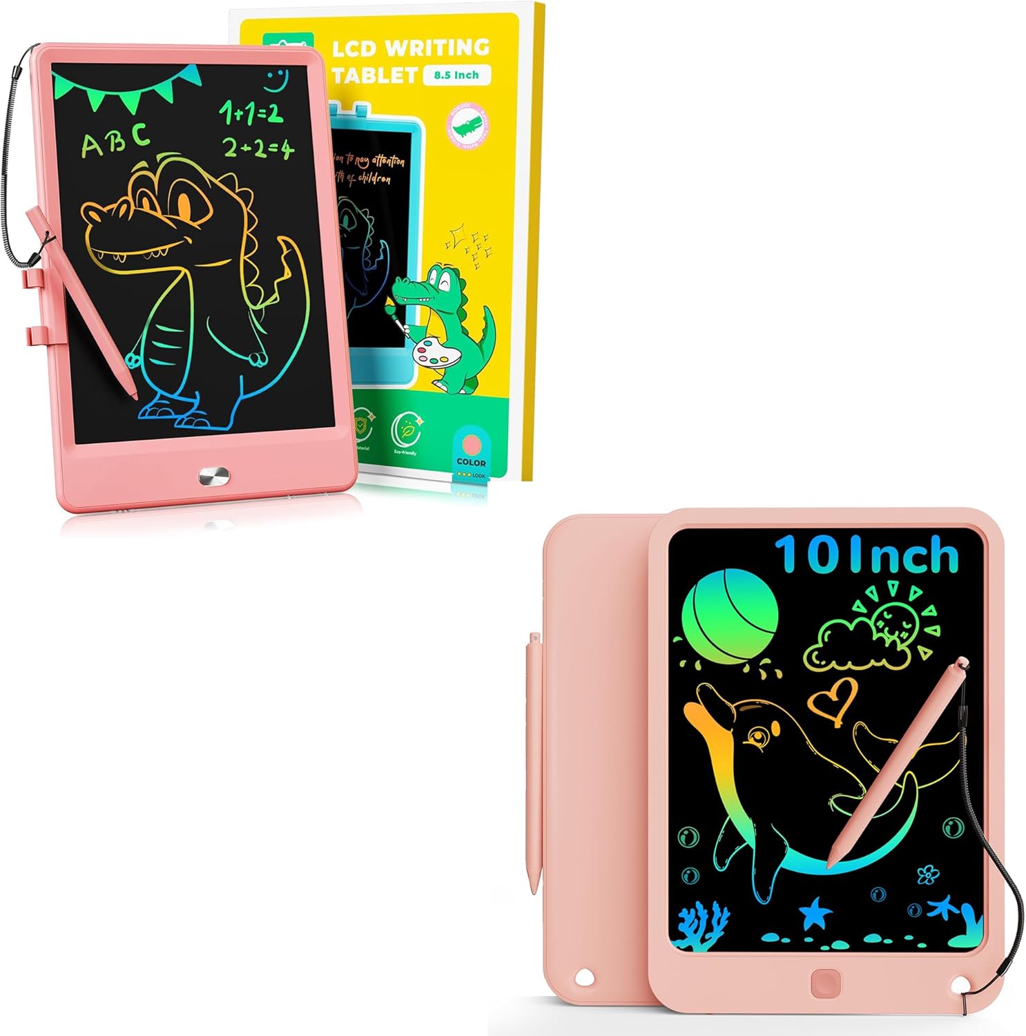 KOKODI LCD Writing Tablet for Kids, 10 Inch Colorful Drawing Tablet, Educational Learning Kids Toys for Age 3-12 Years Old, Toddler Doodle Board