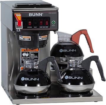 Bunn 12950.0212 CWTF15-3 Automatic Commercial Coffee Brewer with 3 Lower Warmers 120V