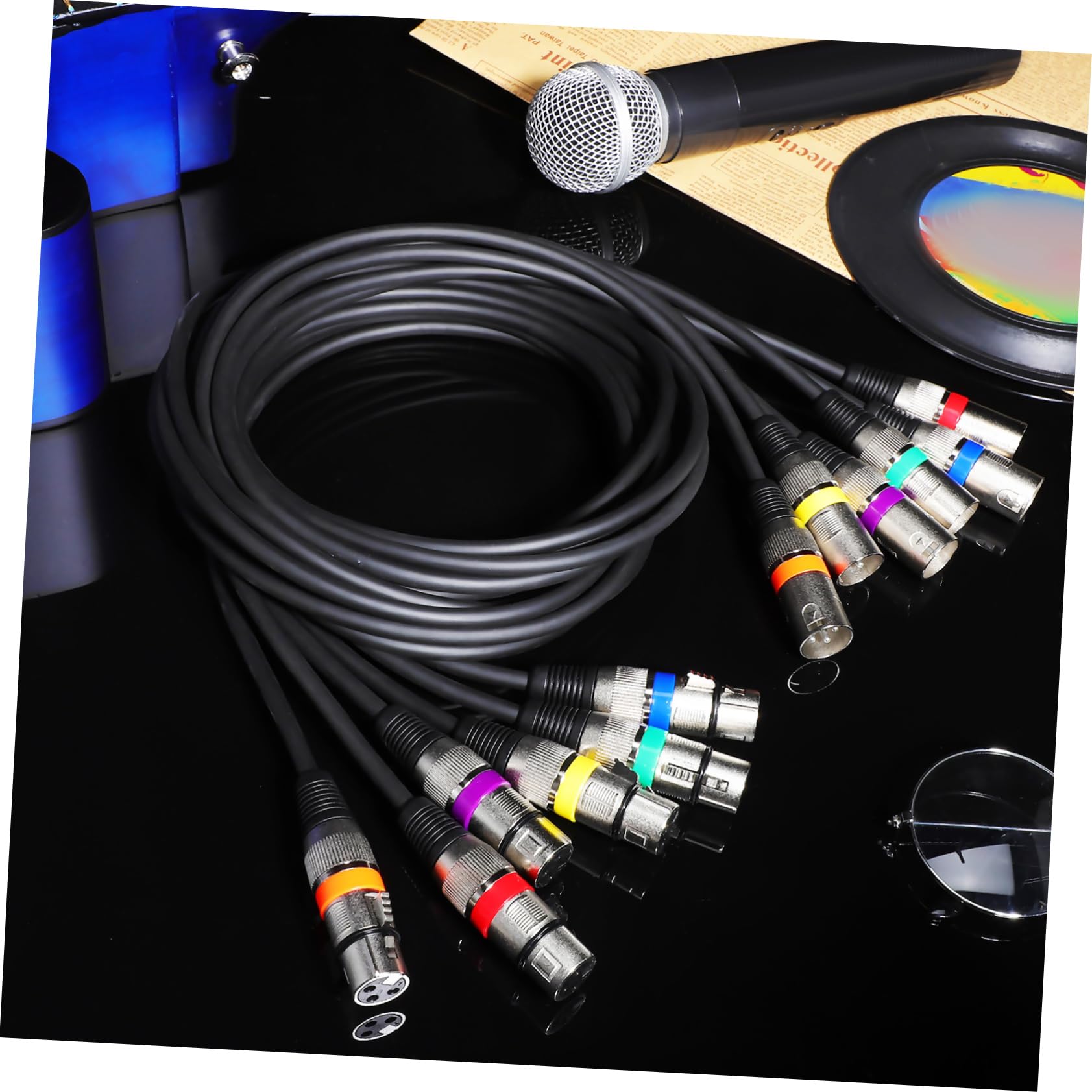 TOYANDONA 6 Sztuk Metalowa Obudowa Podwójnie Ekranowany Drut Kable Głośnikowe Przewód Xlr Kabel Mikrofonu Xlr Kable Mikrofonowe ęski Na Żeński Kabel Mikrofonowy Mikrofon Kabel Miksera