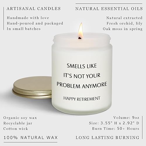 Miniatura 5 de KISSHAKE Decoraciones de jubilación regalos divertidos para compañero de trabajo, jefe, profesor, enfermera, mejor amigo, papá, mamá - Velas