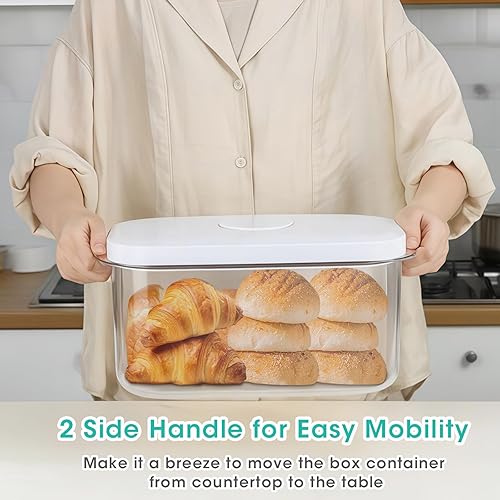 Miniatura 10 de TBMax Recipiente de almacenamiento de alimentos a granel de cocina, contenedor de almacenamiento de arroz de 20 libras con taza medidora, recipiente