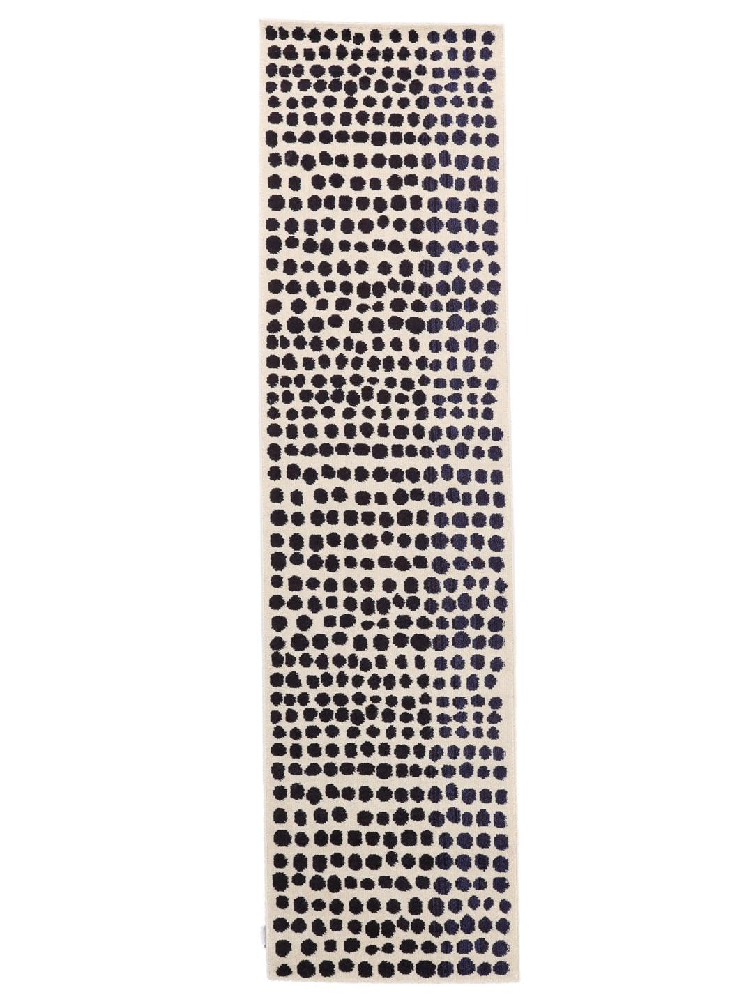 RugVista Square Teppich, 80 x 300 cm, Beige/Dunkel Blau