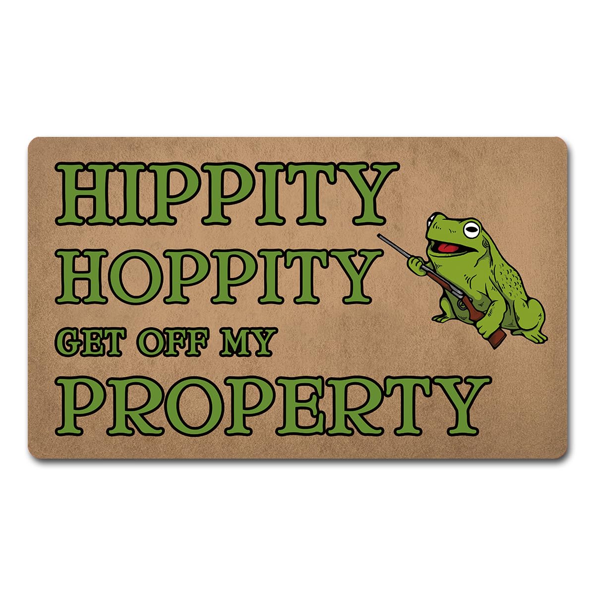 MELODADDY Funny Welcome Doormat Front Porch Decor Rugs with Rubber Back 30"(L) x 18"(W) Personalized Mat for Entrance Outside Monogram Mats