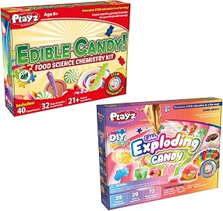 Playz Edible Candy Making kit with Playz Edible Exploding Candy Fun Science Experiments Kits for Kids