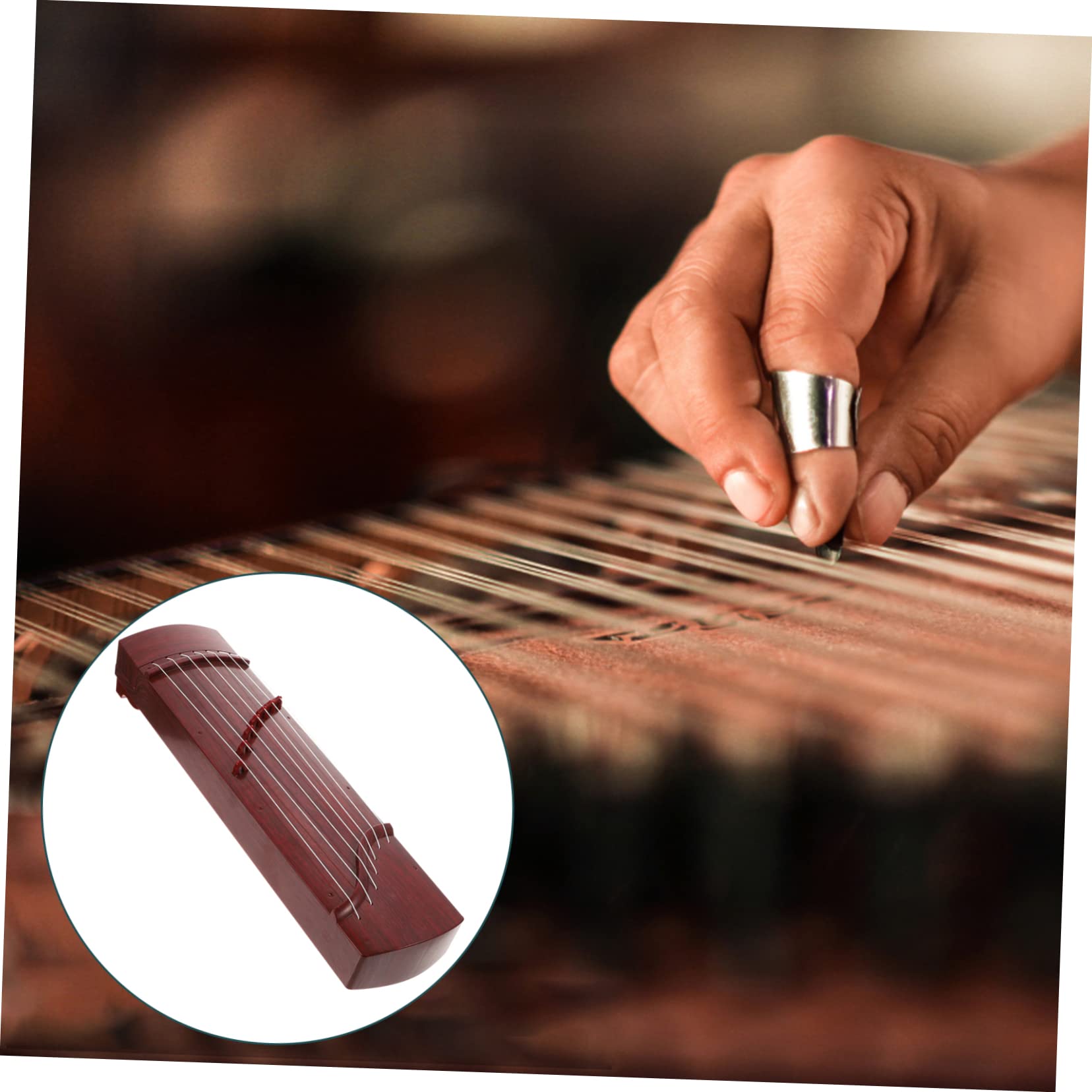 Mini Guzheng Für Mädchen Spielerisches Saiteninstrument Für Anfänger Für Musikalische Und Kreative Tiefbrauner Ausführung