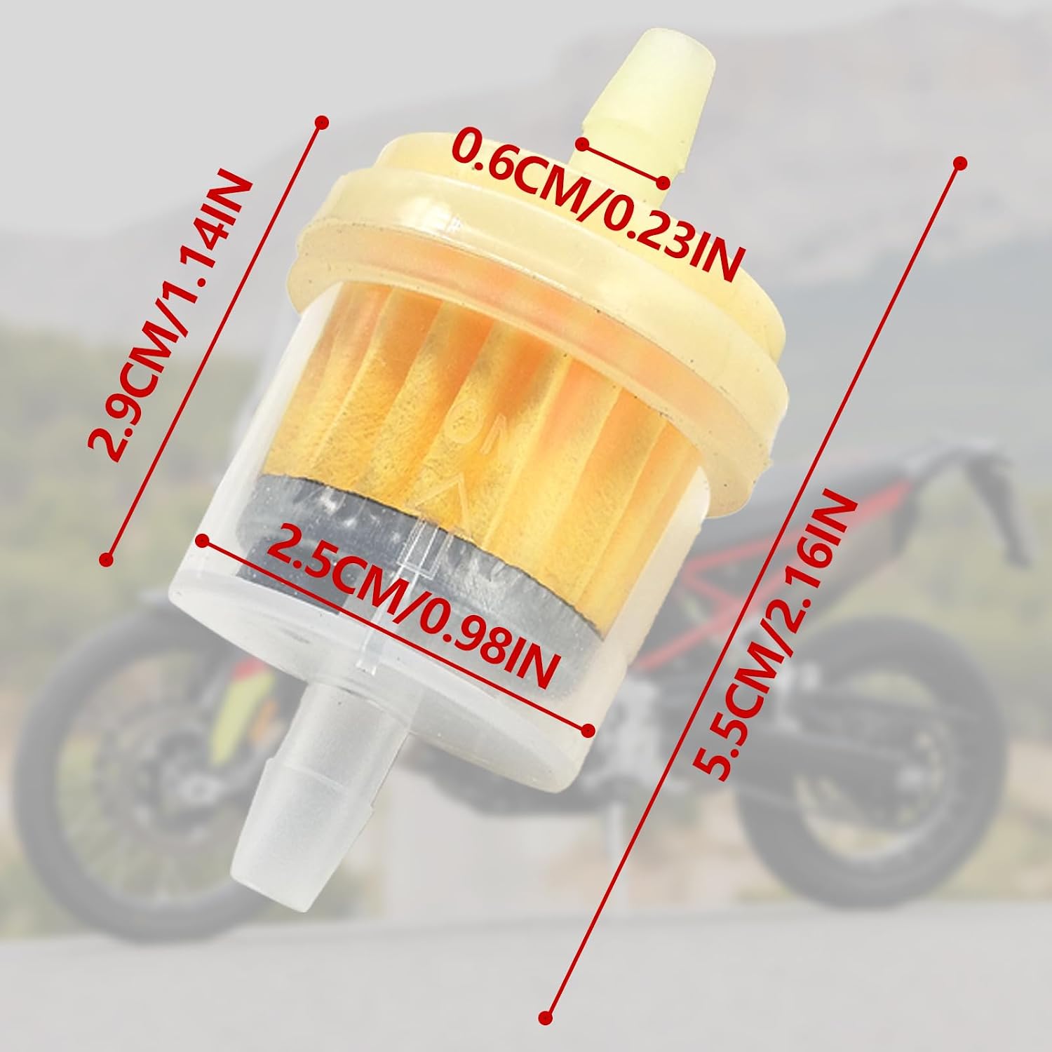 10PCS Gas Inline Fuel Filters with Magnet, 3/16 Inch Inline Fuel Filter, Universal Accessories Compatible with Motorcycle ATV Quad Go Karts Scooter Generators Small Engine image 2