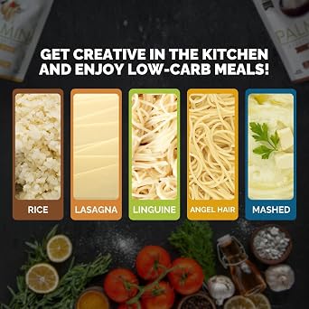 NEW! Palmini Pouch VARIETY PACK | Linguine | Angel Hair | Lasagna | Rice | Mashed | 4g of Carbs | As Seen On Shark Tank | Gluten Free (12 Ounce)