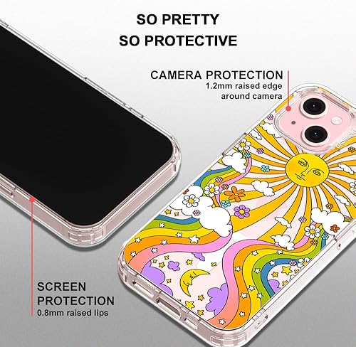 Miniatura 4 de MOSNOVO Buffertech - Funda compatible con iPhone 15 Plus, impacto de caída de 6.6 pies, tecnología antidesprendimiento, funda transparente de