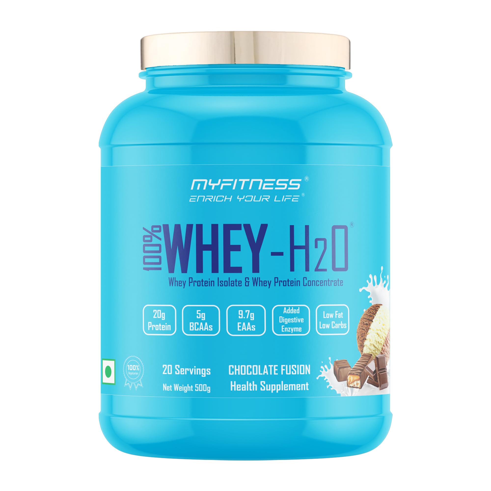 Myfitness Protein Powder 2kg Rich Chocolate 80 Servings | 100% Whey H2O | 80% Protein Per Serving | Isolate & Concentrate Blend | Added Digestive Enzymes | Whey Protein Powder — Amazon image 18