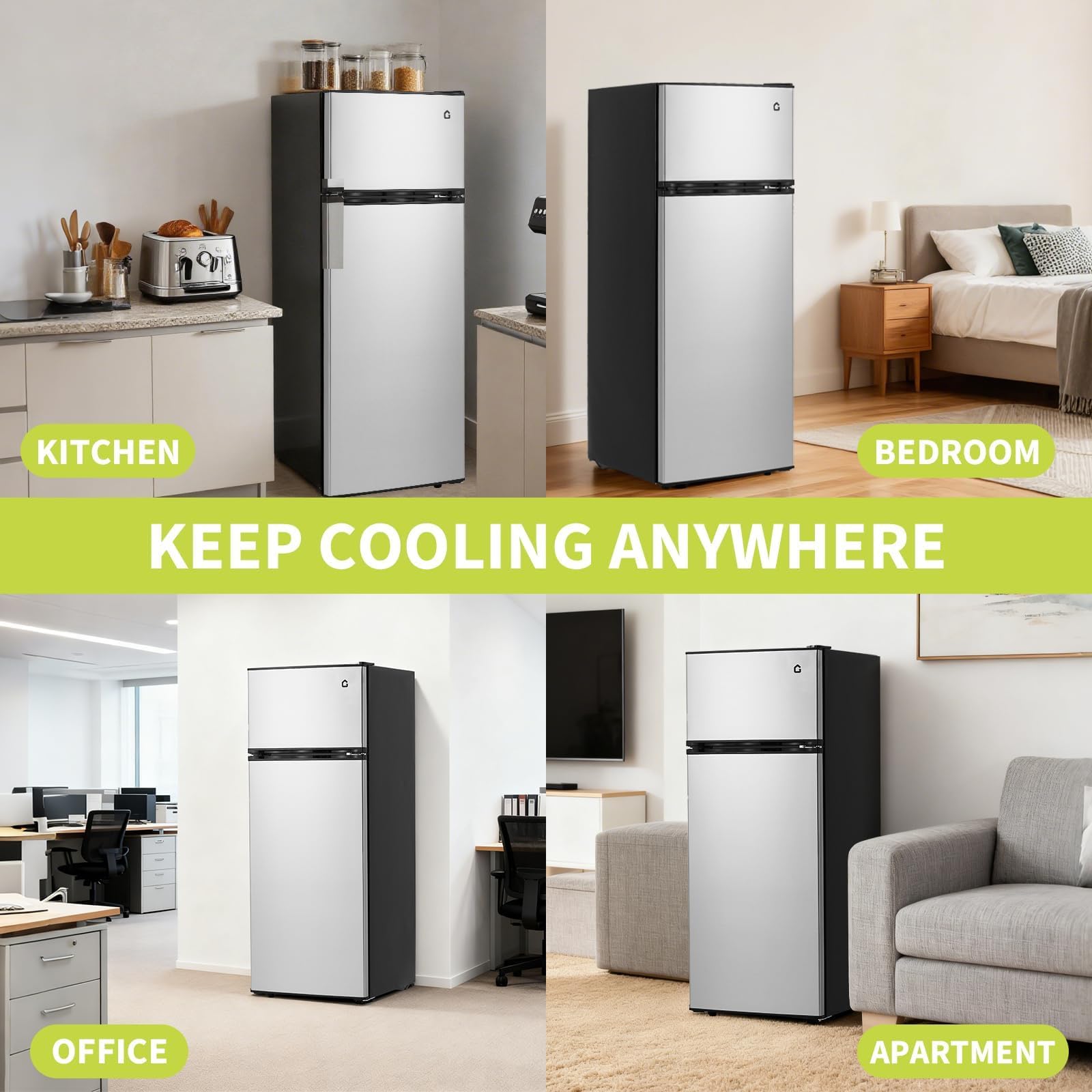 STMHOM 3.2 Cu.Ft Energy-Efficient Compact Refrigerator with Freezer, Quiet Adjustable Thermostat Removable Shelf Reversible Door, College Dorm Mini Fridge Perfect for Dorm, Apartment, Office, Bedroom on Fridge.com