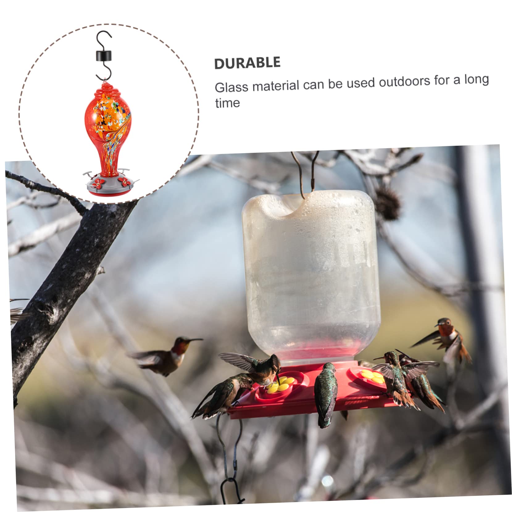VANZACK Comedero De Gran Capacidad con Diseño Exquisito para Atraer Colibríes para La Familia De