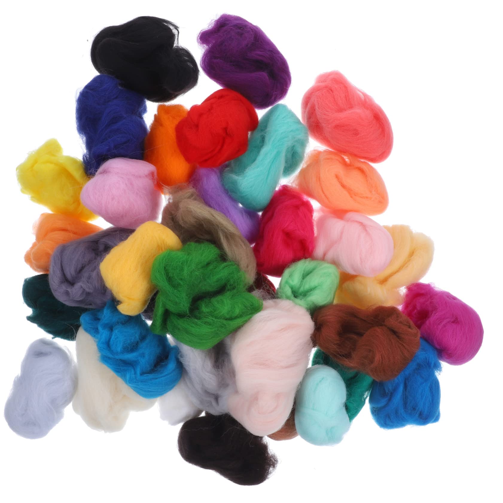 SHINEOFI 108 Piezas Tiras De Lana De Colores Accesorios De Fieltro Traje De Niño Kit De Fieltro De Aguja Fieltro De Lana Suministros De Fieltro De Aguja Traje De Niños Hilo De Lana DIY 6S