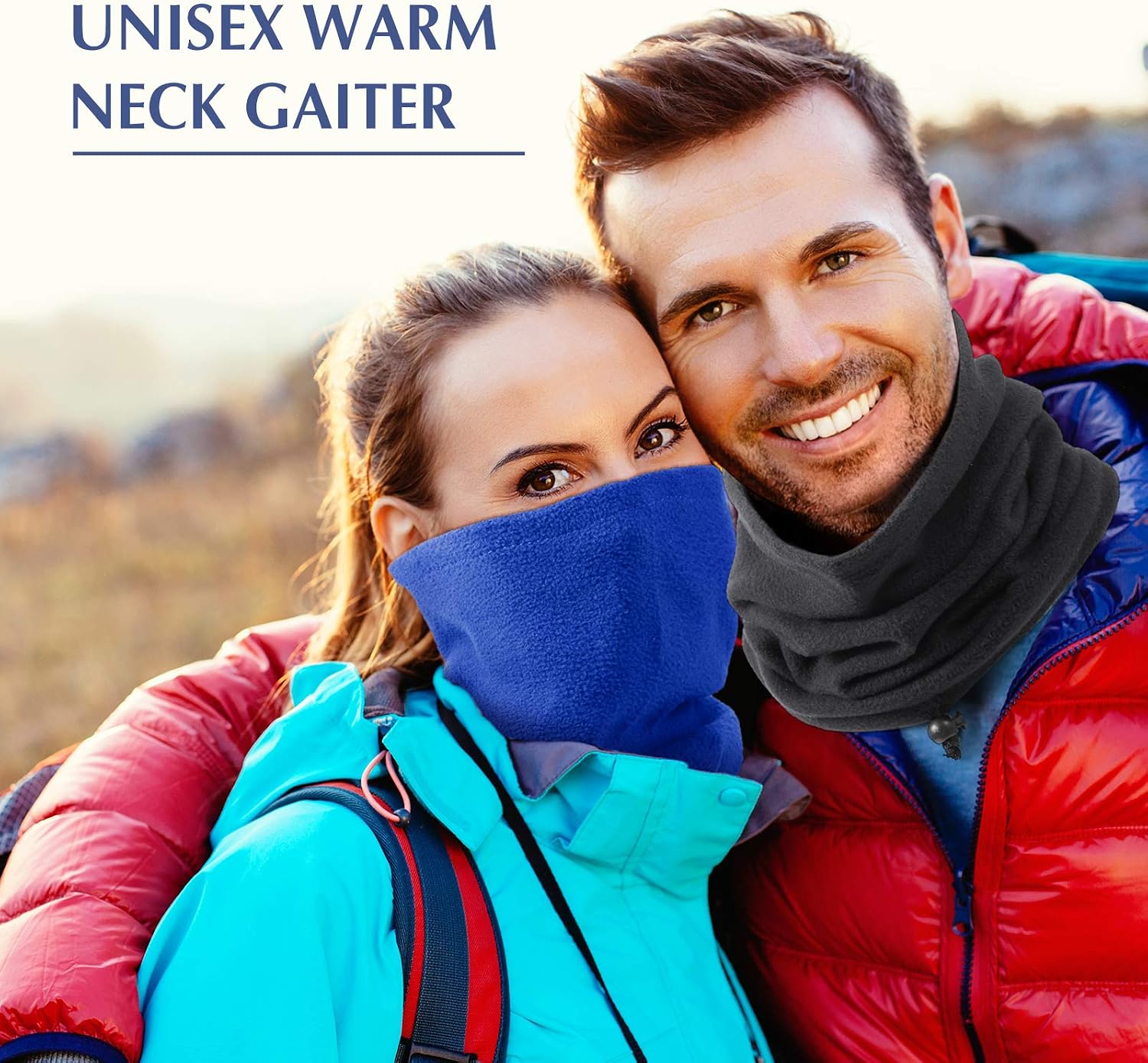6 Pieces Fleece Winter Neck Gaiter Ski Warmer Windproof face Mask Men Women