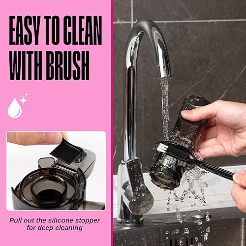 Miniatura 4 de Ventray Ginnie - Mini exprimidor de prensa en frío, pequeño exprimidor lento para verduras y frutas, alto rendimiento de jugo, fácil de limpiar,