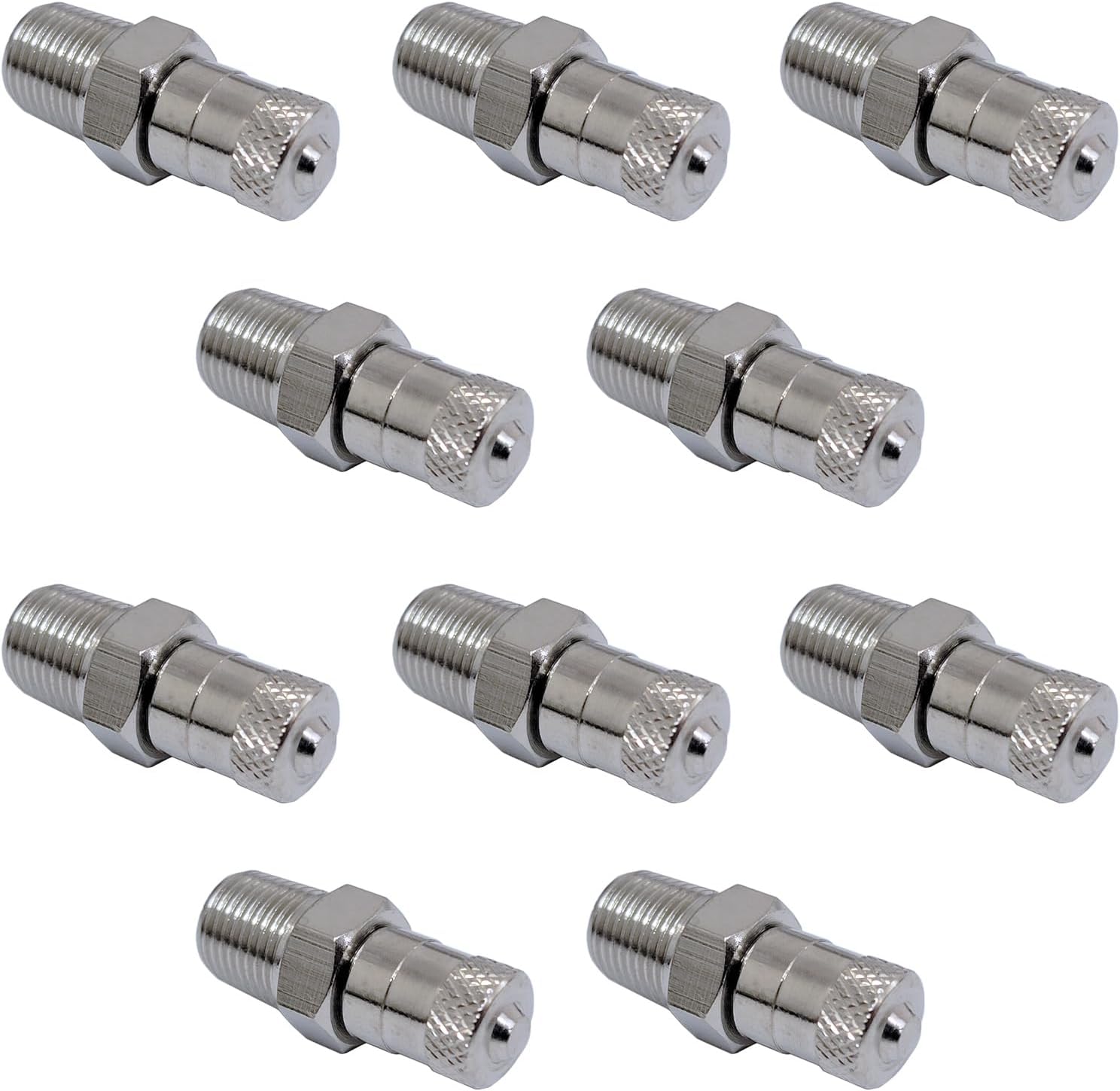 10 Pcs 1/8 Inch BSPT BSP Schrader Tank Valve 25mm Wheel Air Compressor 35 Bar 500 PSI