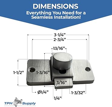 2-3/4 Surface Mount Slide Latch (Satin Finish)