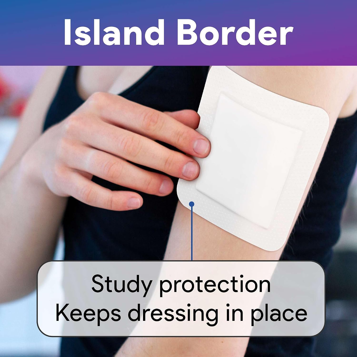 Waterproof Bordered Foam Dressings 4"x4" - 10 Wound Bandages - Super Absorbent with Non Abrasive Border - Good for Wounds, Abrasions, Burns, and More