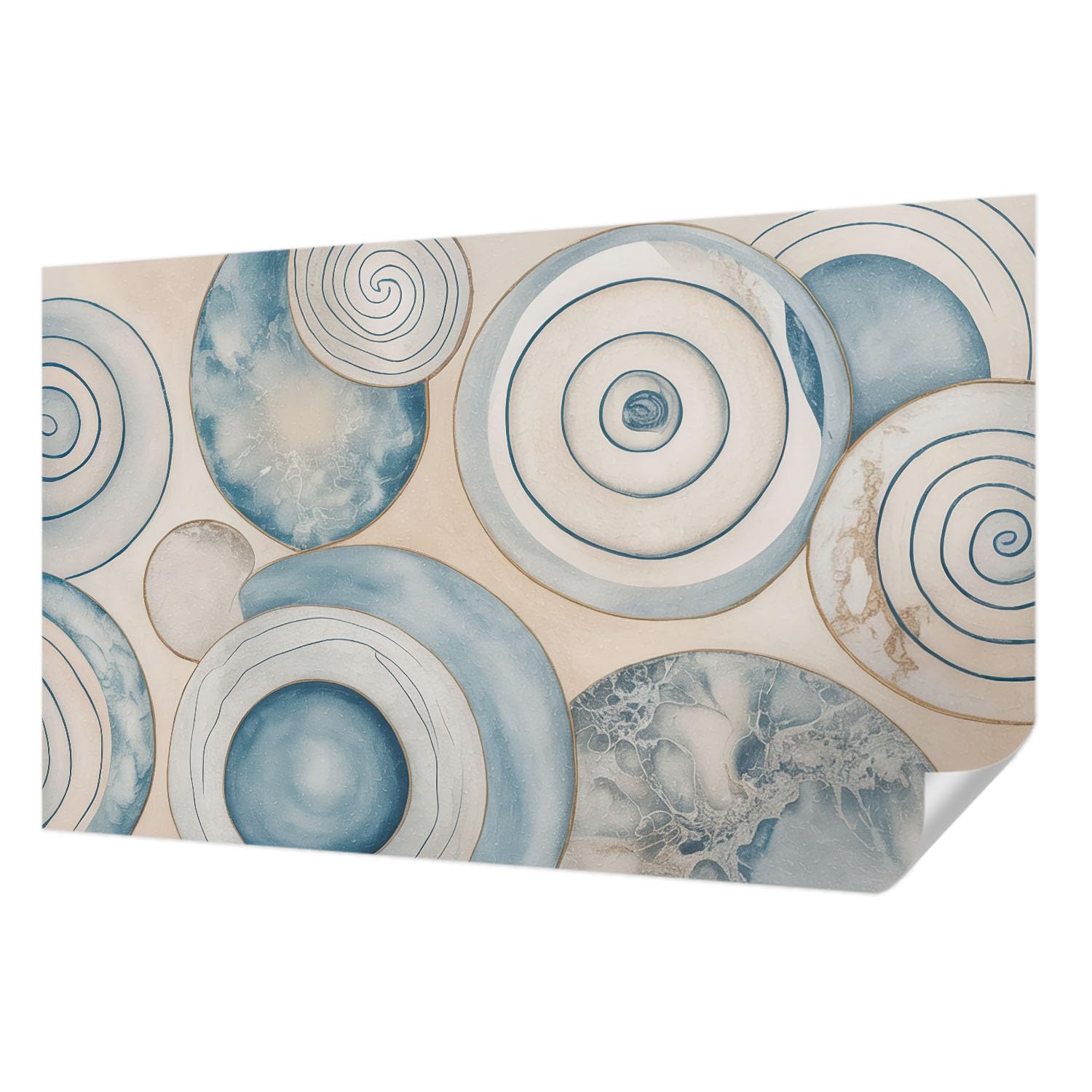 Papier peint auto-adhésif tourbillons spiraux 416x254 cm Tulup pour mur de salon