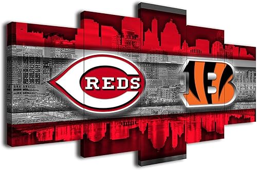 Cincinnati City - Póster del equipo deportivo de la ciudad de Cincinnati, lienzo deportivo, patrón artístico de pared, diseño Art Deco para