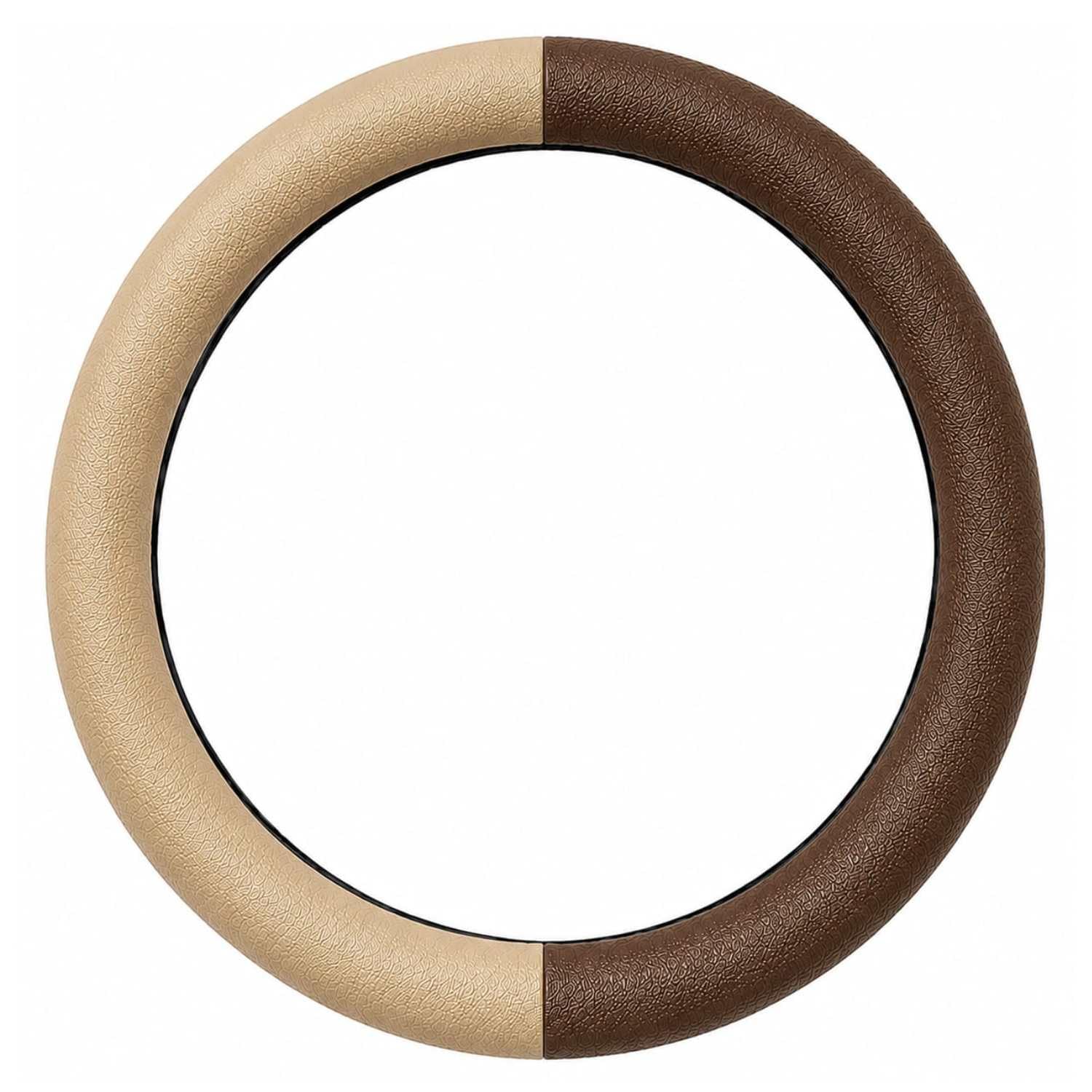 Premium Beige Brown Tyre Design Car Steering Cover for Micra 2015-image-17