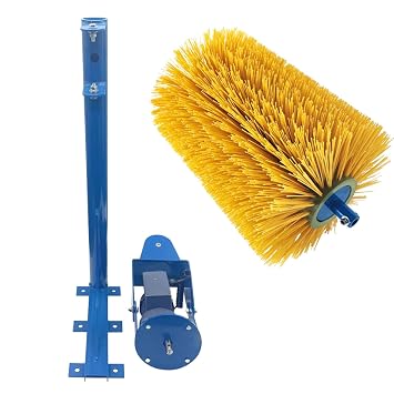 Automatic Cow Body Massage Brush Electric Cattle Body Scratcher Cleaning Brush 60 Capacity Wall/Pole Mounted with Gearbox & Tilt Sensor Single-phase 220V 100W