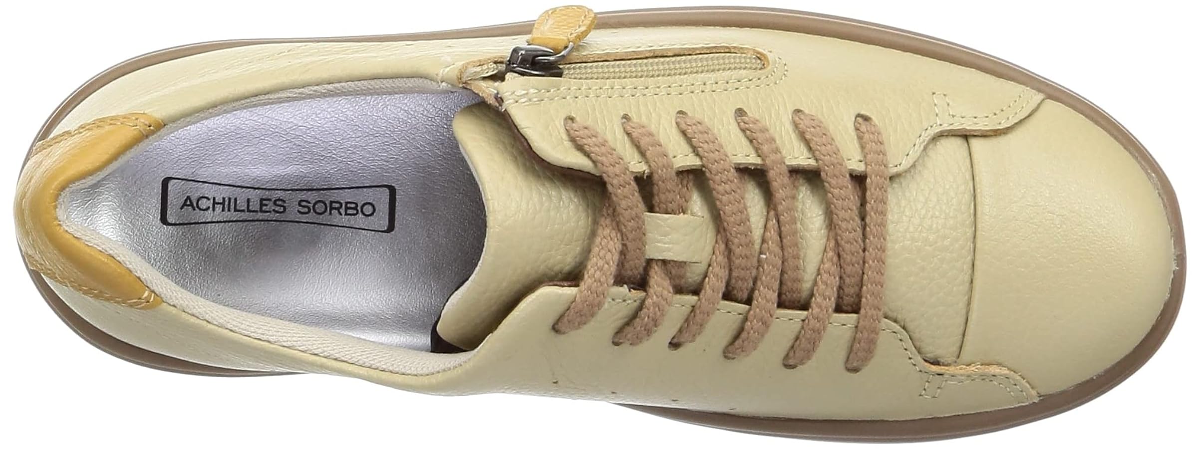 極美品　アキレスソルボ　本革　3E スニーカー アキレス・ソルボ C 429 オフホワイト｜牛革3E ファスナー付き