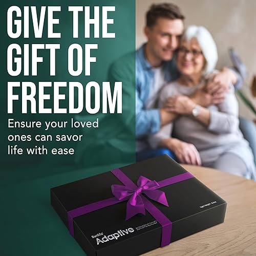 Miniatura 9 de BUNMO Utensilios adaptativos para ancianos, temblores y empuñaduras débiles  Juego de cubiertos de asistencia ligera de 4 piezas con asas de espuma