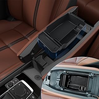 BIXUAN CX50 Accessories 2023 CX 50 Center Console Organizer Tray Compatible with Mazda CX-50 Hybrid 2023 SUV Armrest Box CX 50 2.5 S 2023 Console Tray Armrest Organizer Storage Box Coin Holder