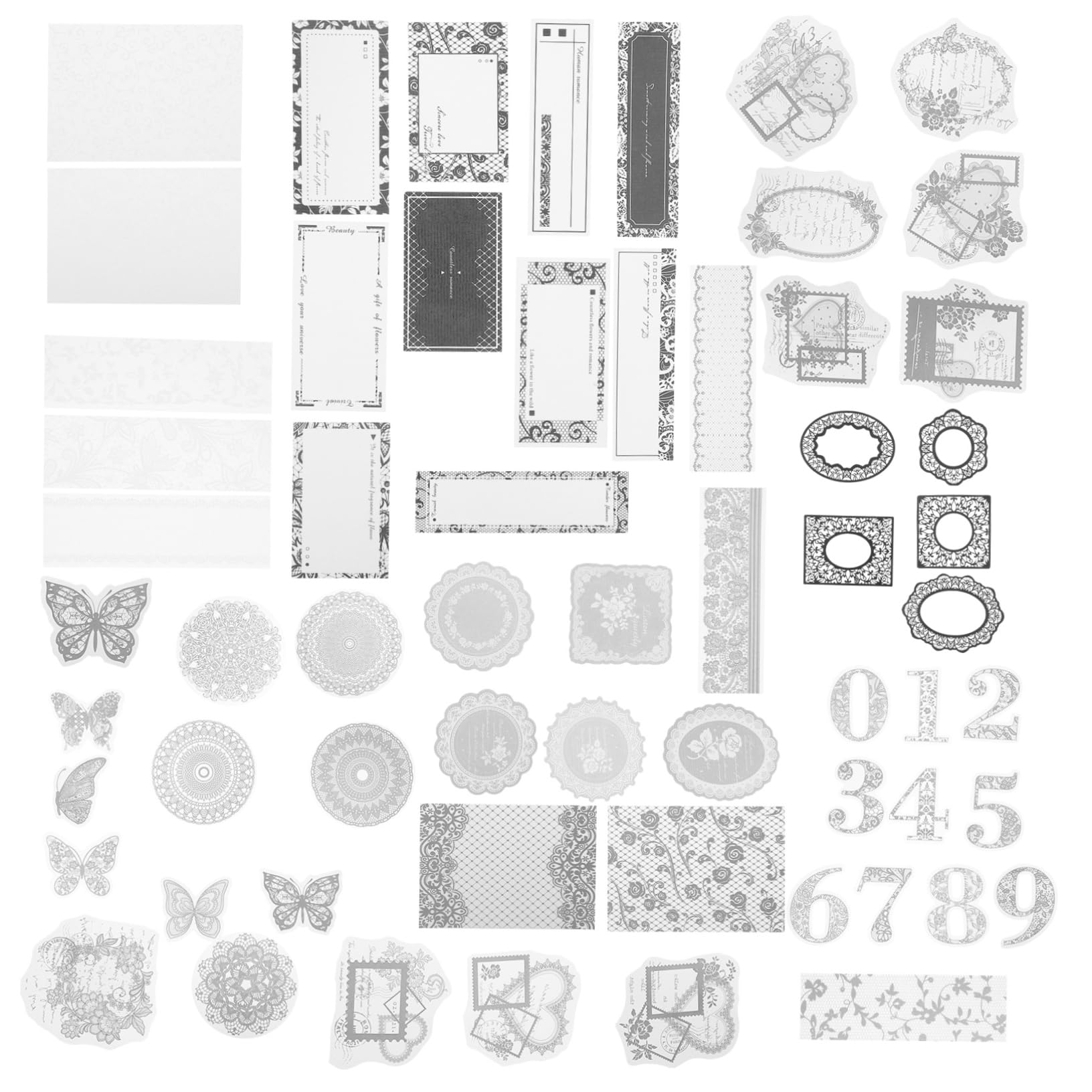 jojofuny 3 Set Adesivi Decorativo Per Scrapbook Eleganti Decalcomanie Carta Per Diario E Progetti Creativi Per Decorazioni Uniche 100 Pezzi * 3