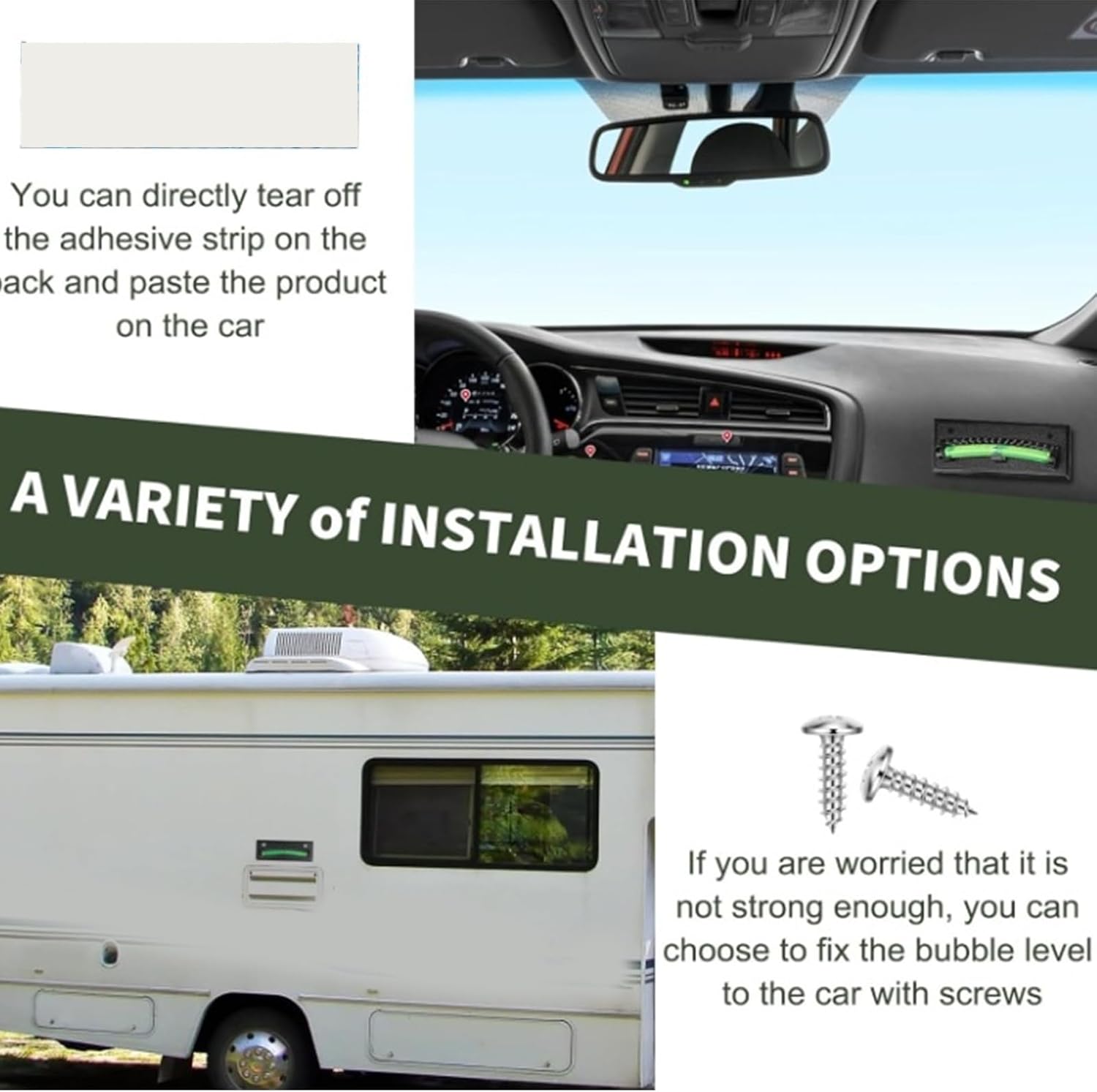 Weather Caravans Bubble Leveler with 0.5° Accuracy Compact Design for Mororhomes Stabilization and Camping 2x Bubble Leveler for Motorhomes